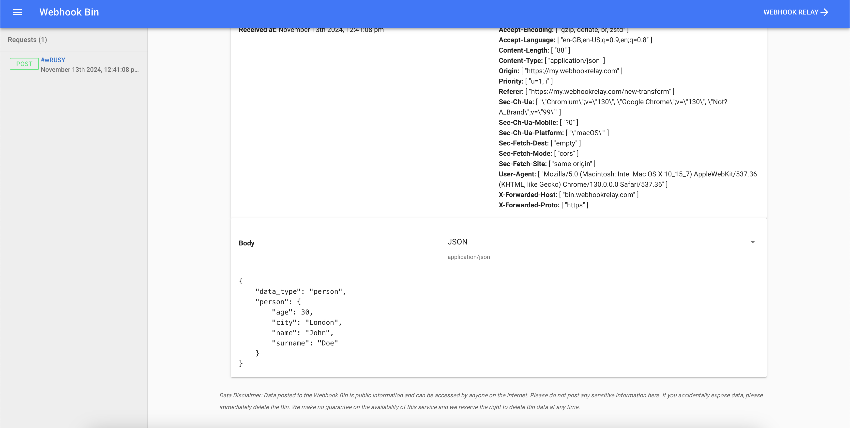 received webhook received webhook