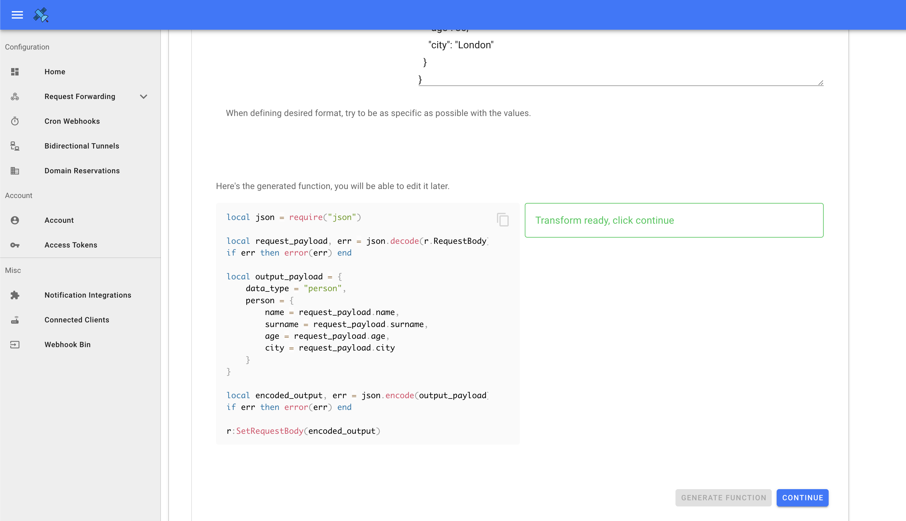 viewing generated function viewing generated function