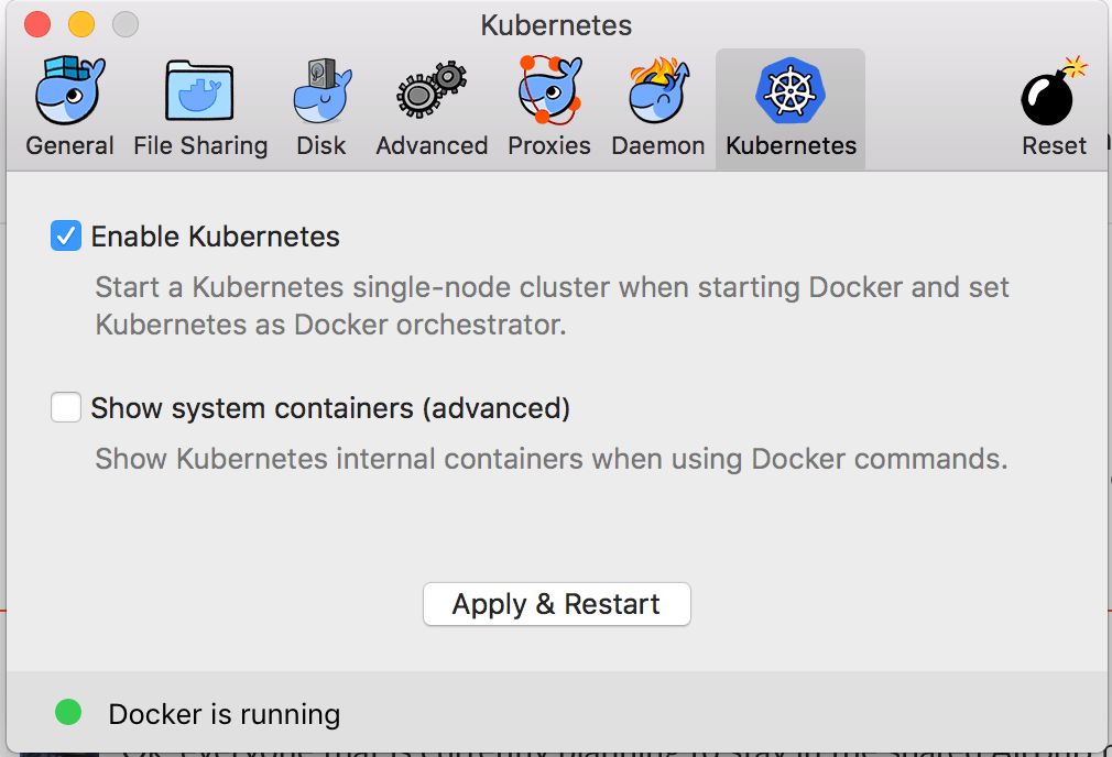 Kubernetes in Docker for Mac Kubernetes in Docker for Mac