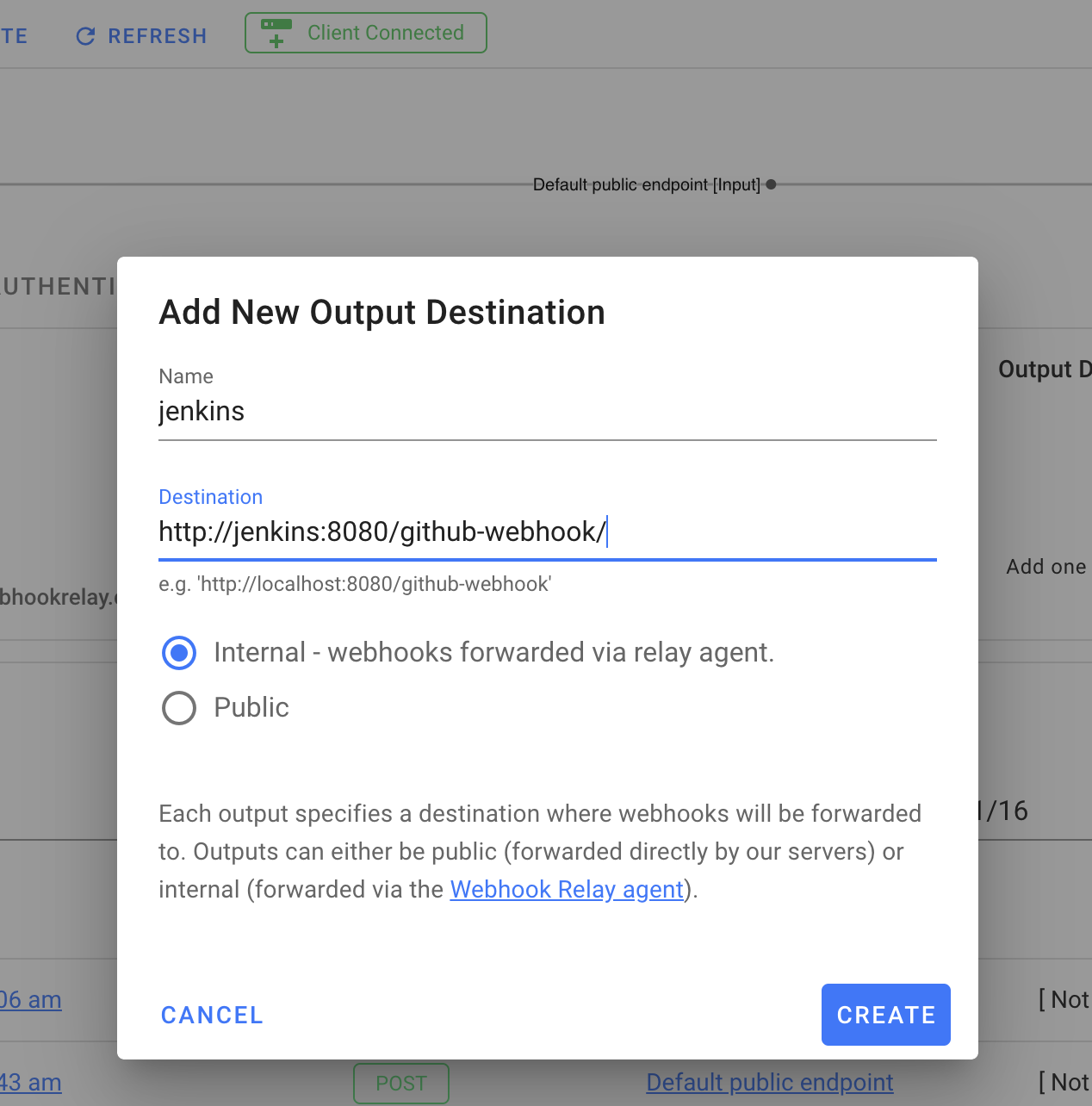 bucket destination bucket destination