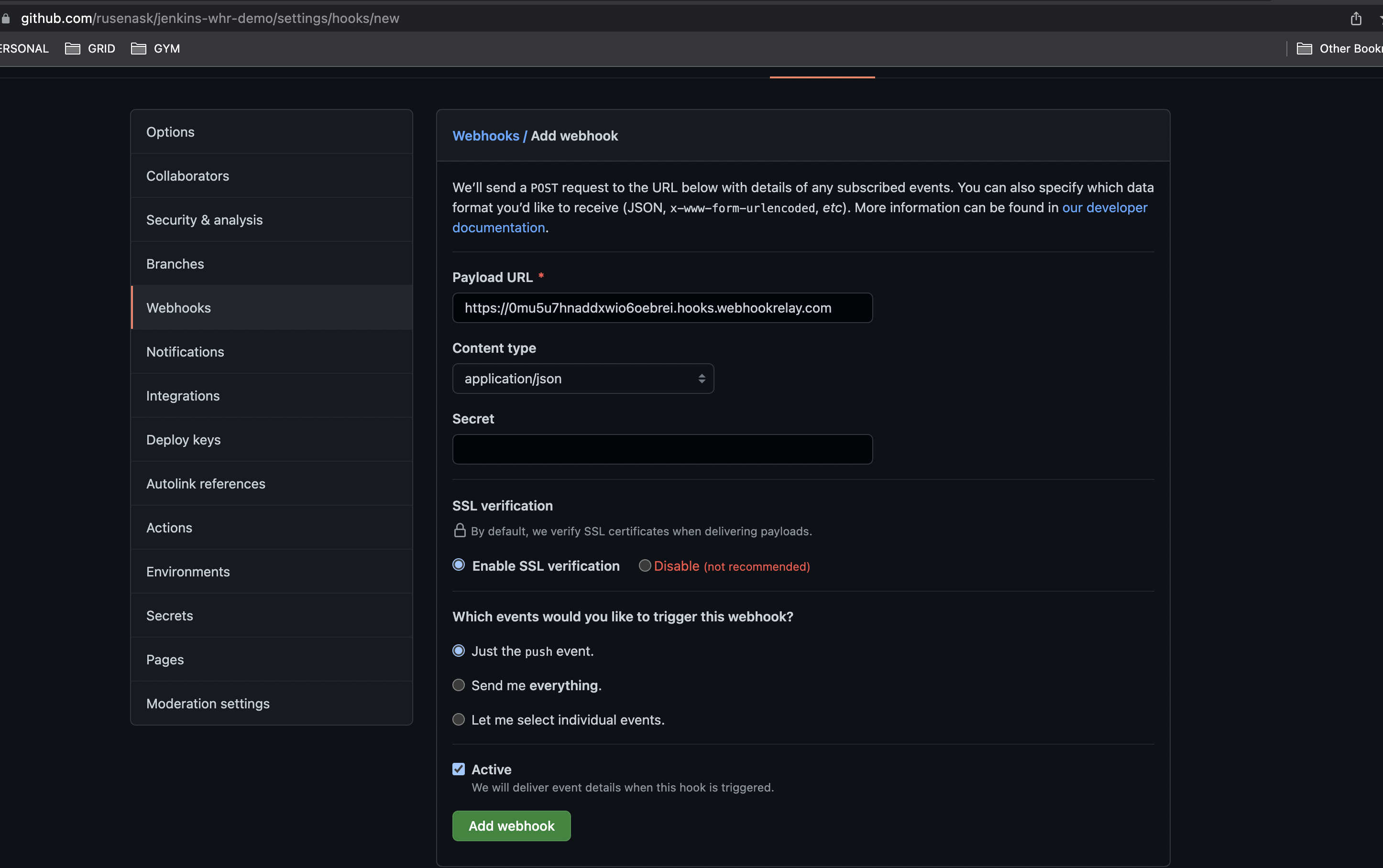 github config github config