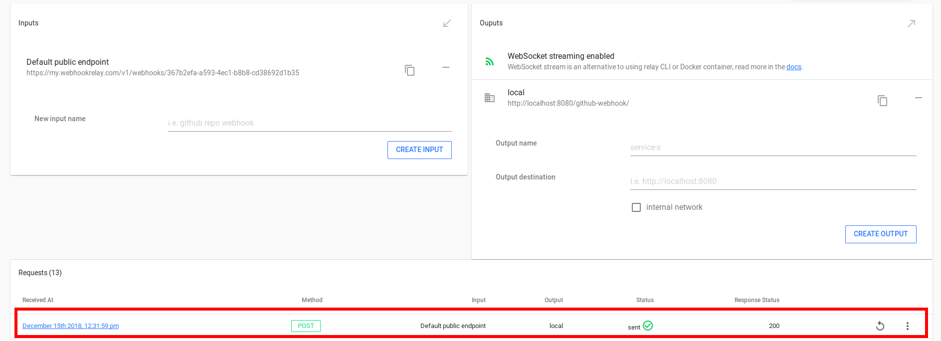 webhook logs webhook logs