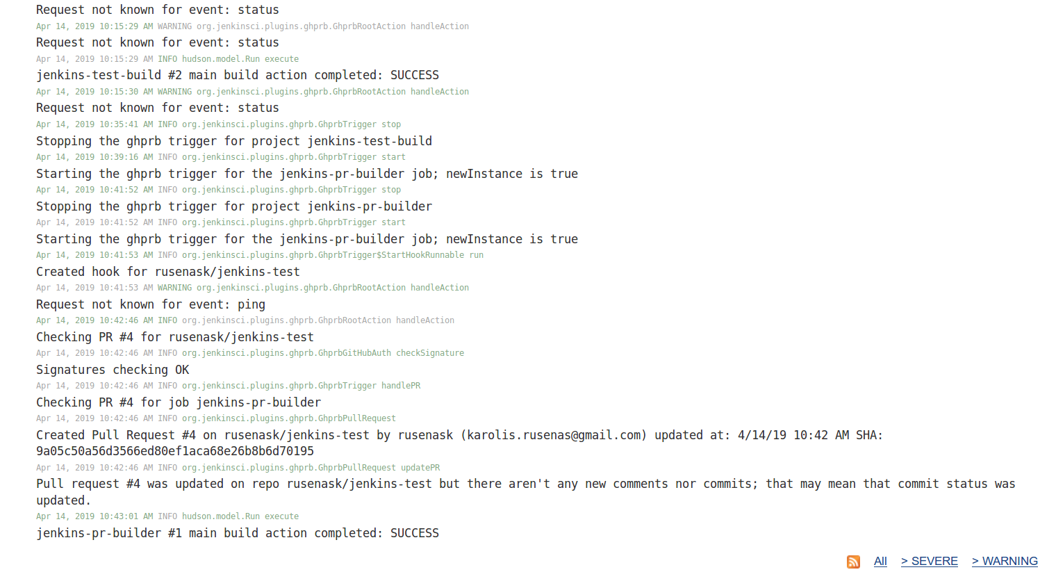 jenkins logs jenkins logs