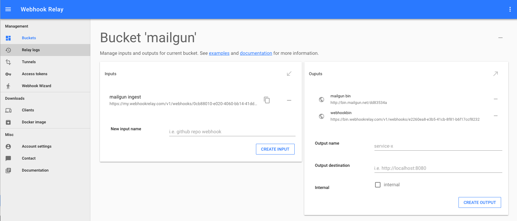 bucket config bucket config