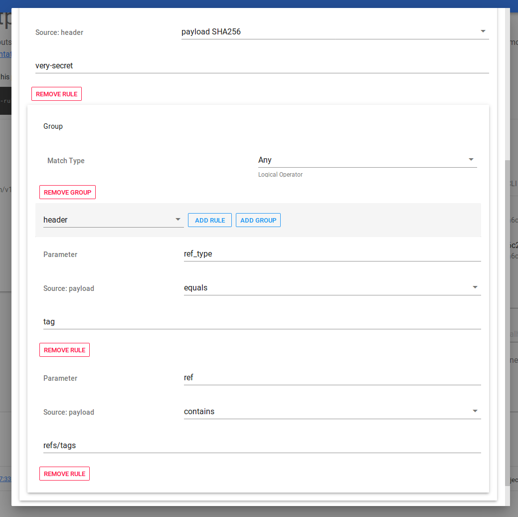 tags matcher rule tags matcher rule