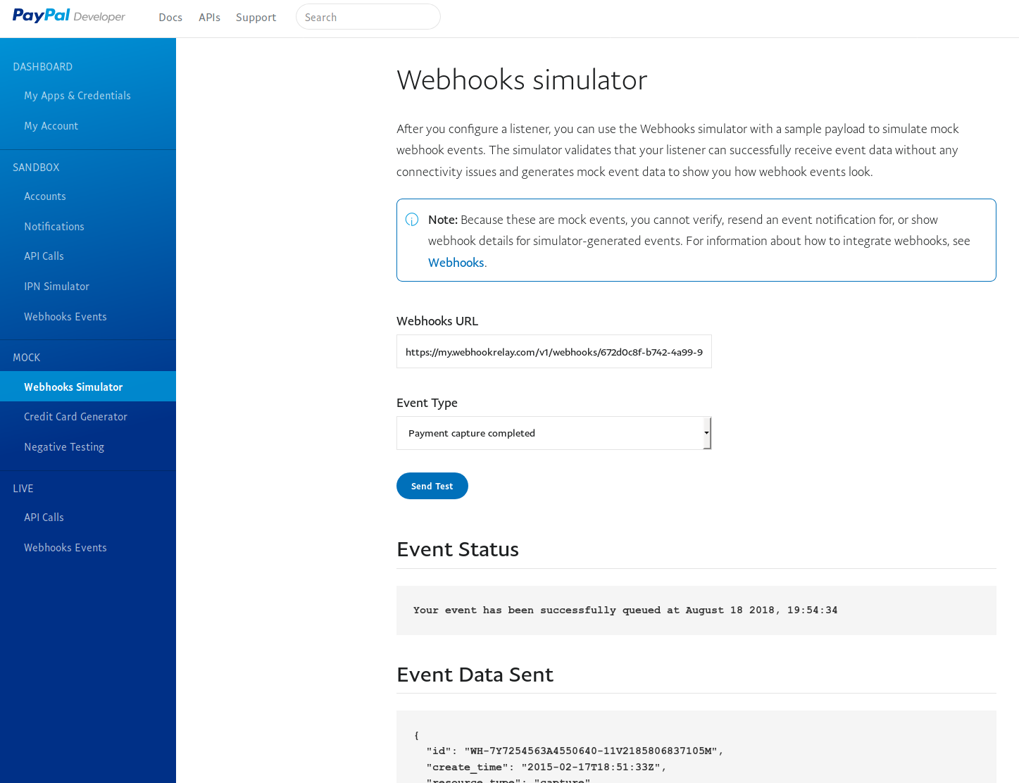 webhooks simulator webhooks simulator