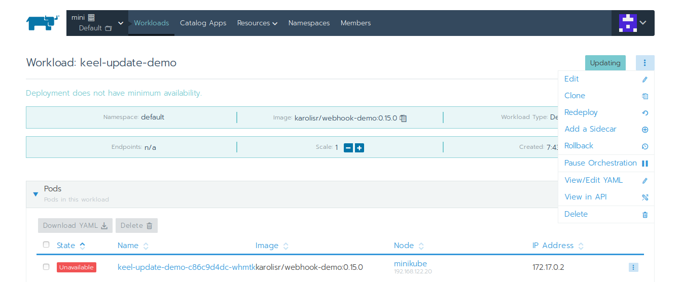 Rancher edit app yaml Rancher edit app yaml