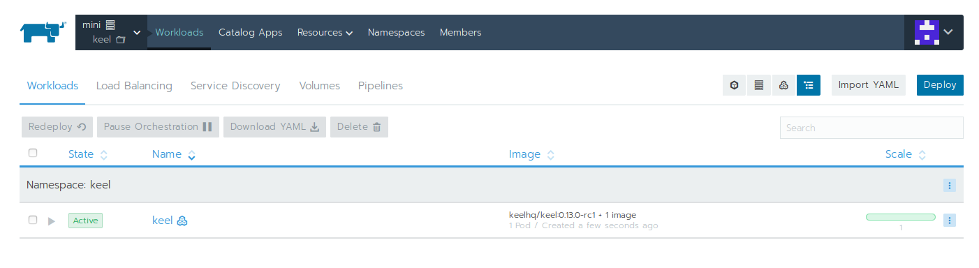 Rancher Keel created Rancher Keel created