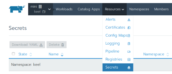 Rancher secrets Rancher secrets