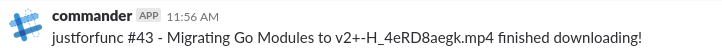 Slack slash command result Slack slash command result