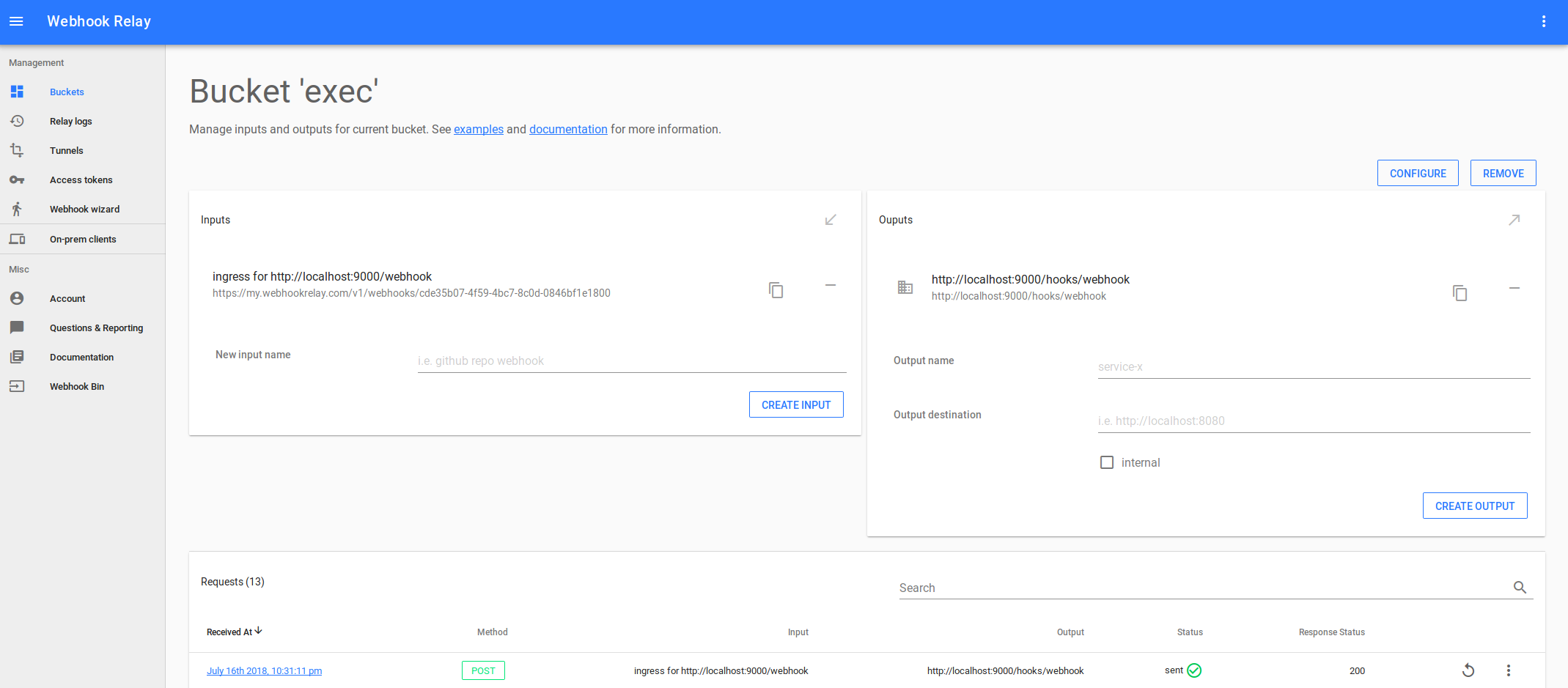 bucket with logs bucket with logs