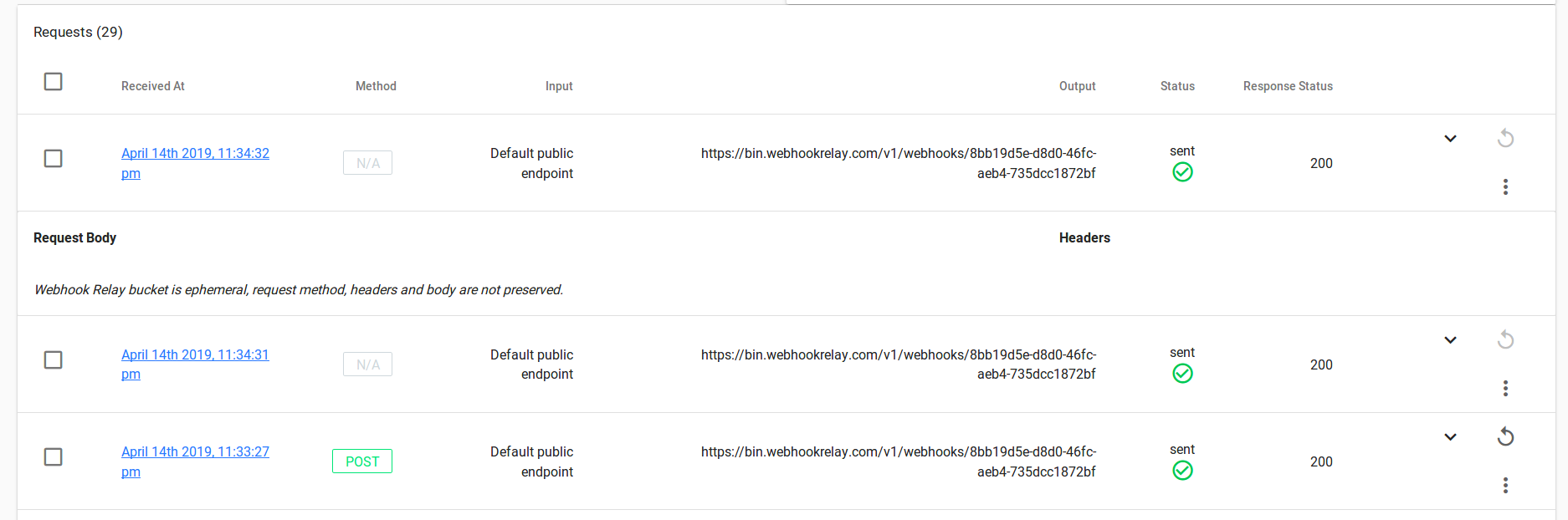 Ephemeral logs Ephemeral logs