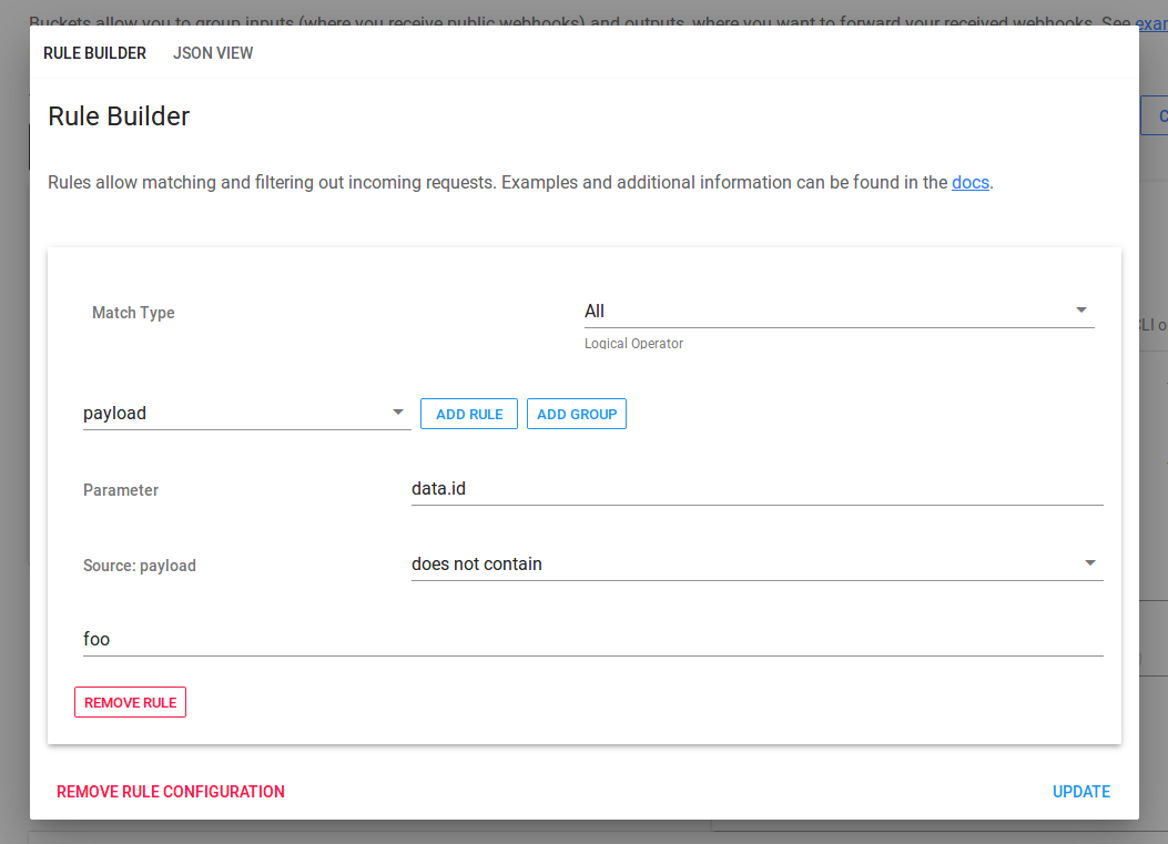 Does not contain for request body Does not contain for request body