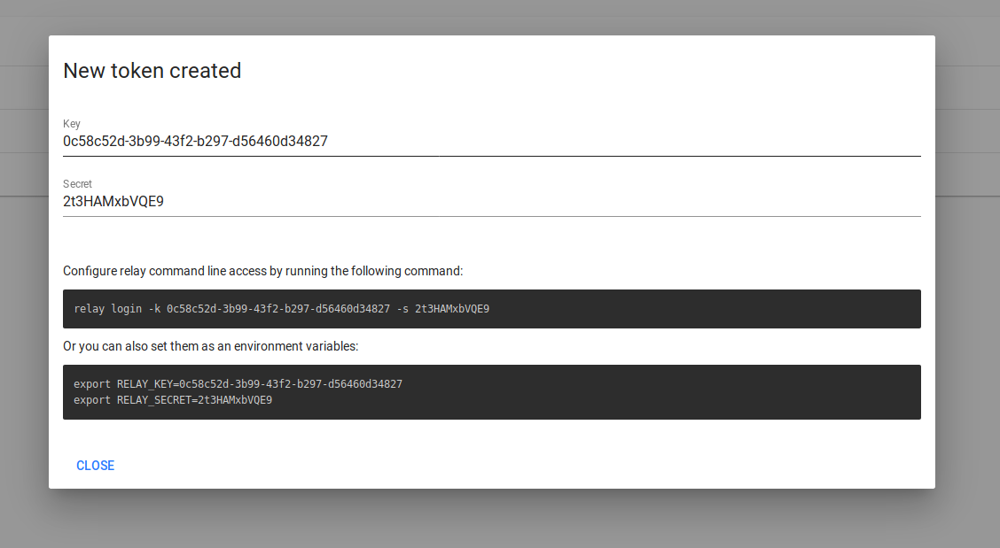 create token create token