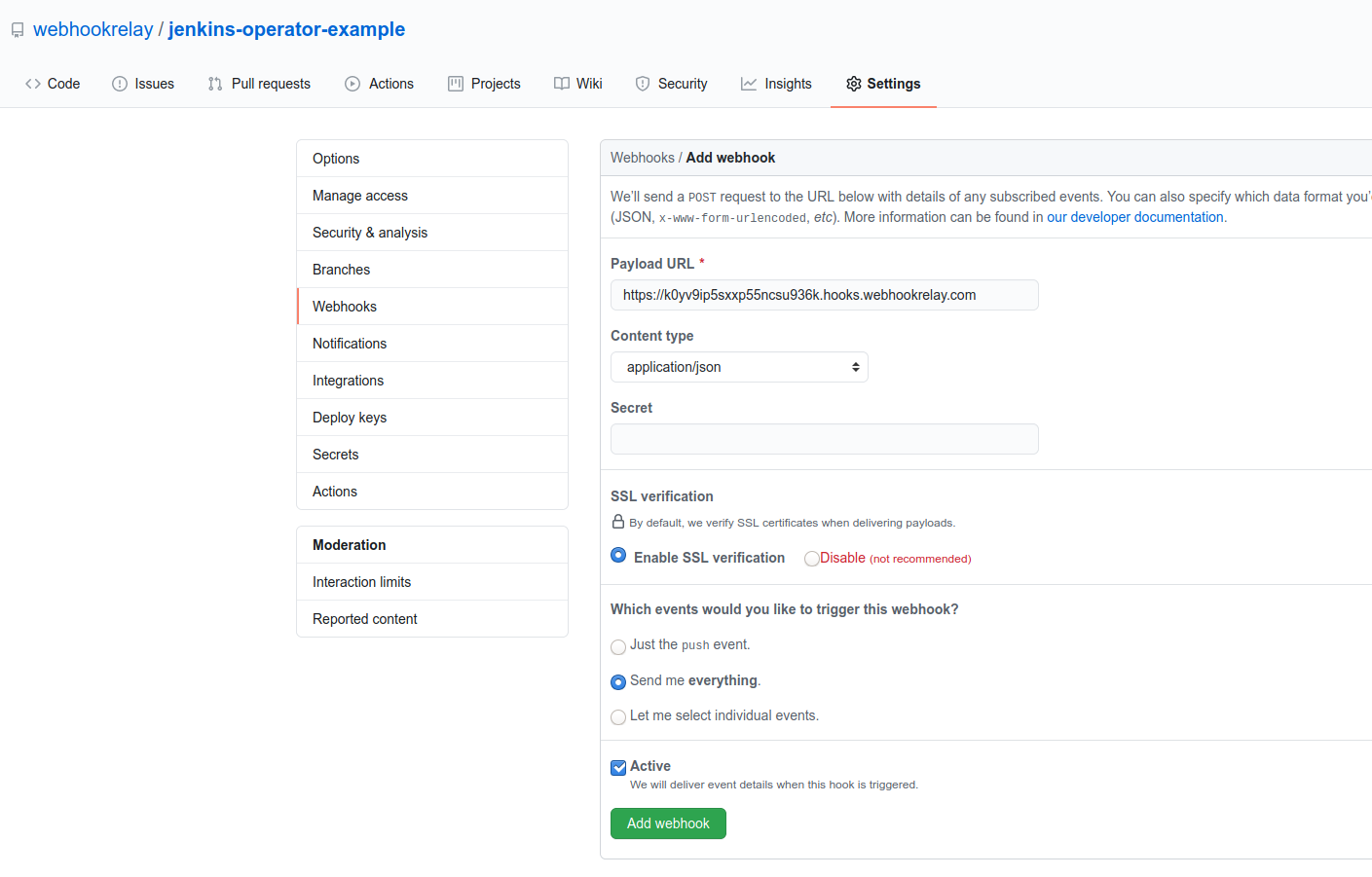 GitHub configuration GitHub configuration