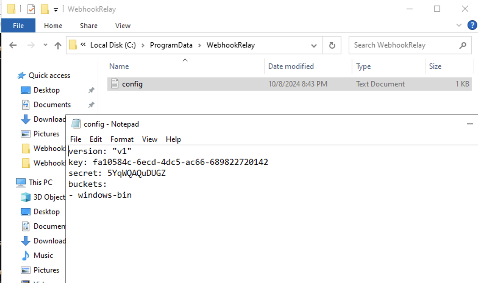 config file location config file location